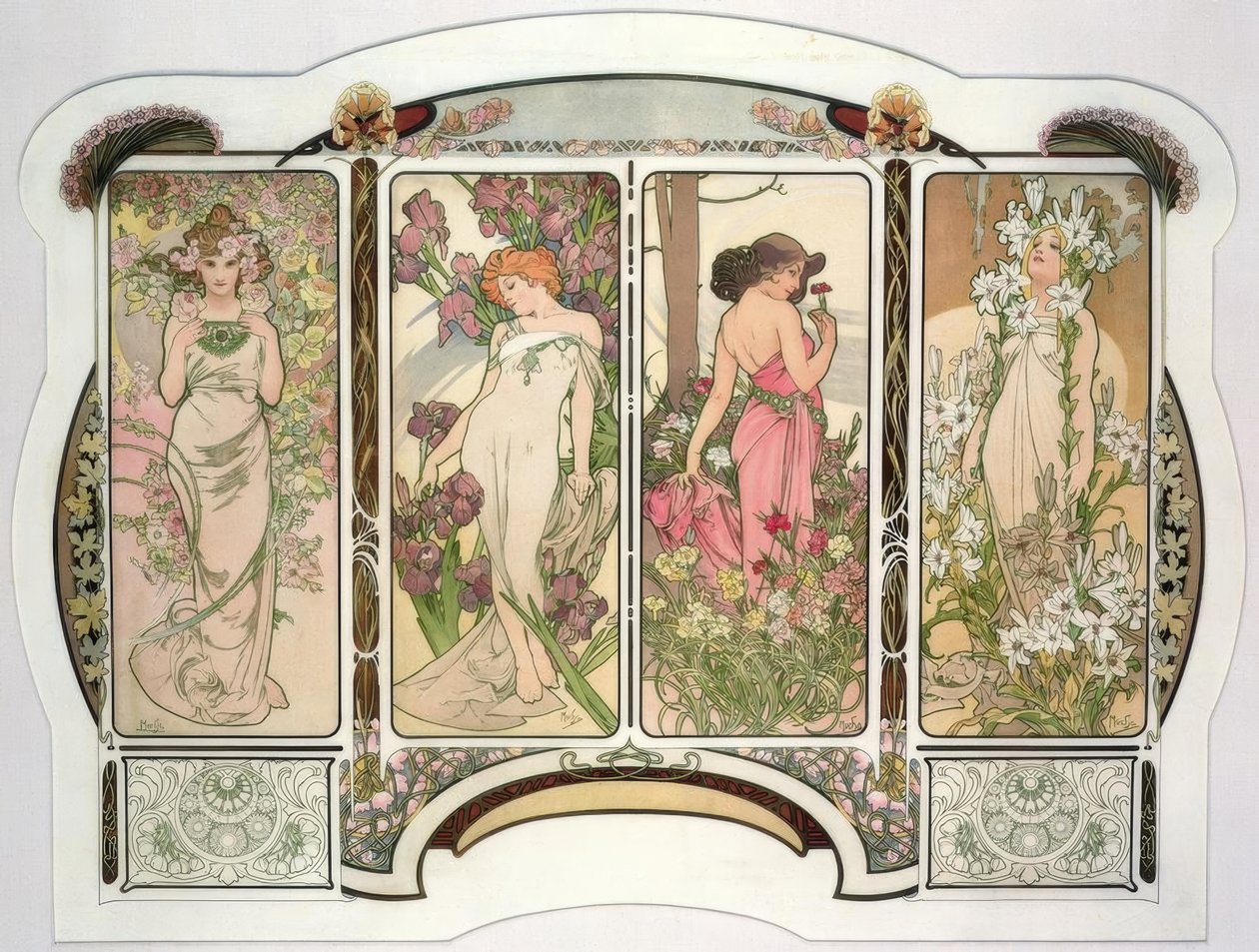 Çiçekler by Alphonse Mucha