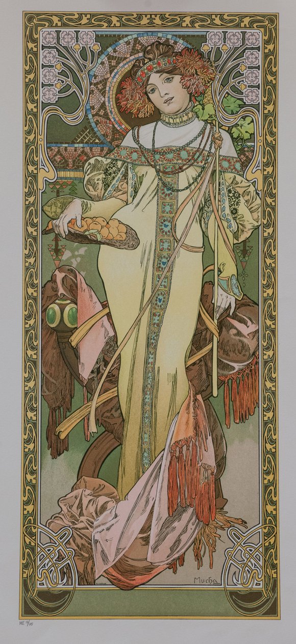 Dört mevsim: Sonbahar, 1900. by Alphonse Mucha