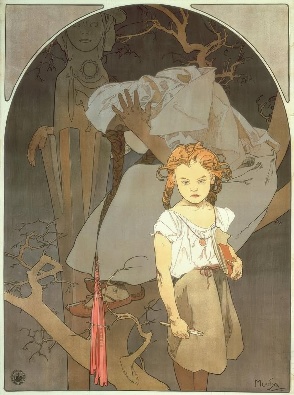 Moravya Güneybatı Piyangosu by Alphonse Mucha