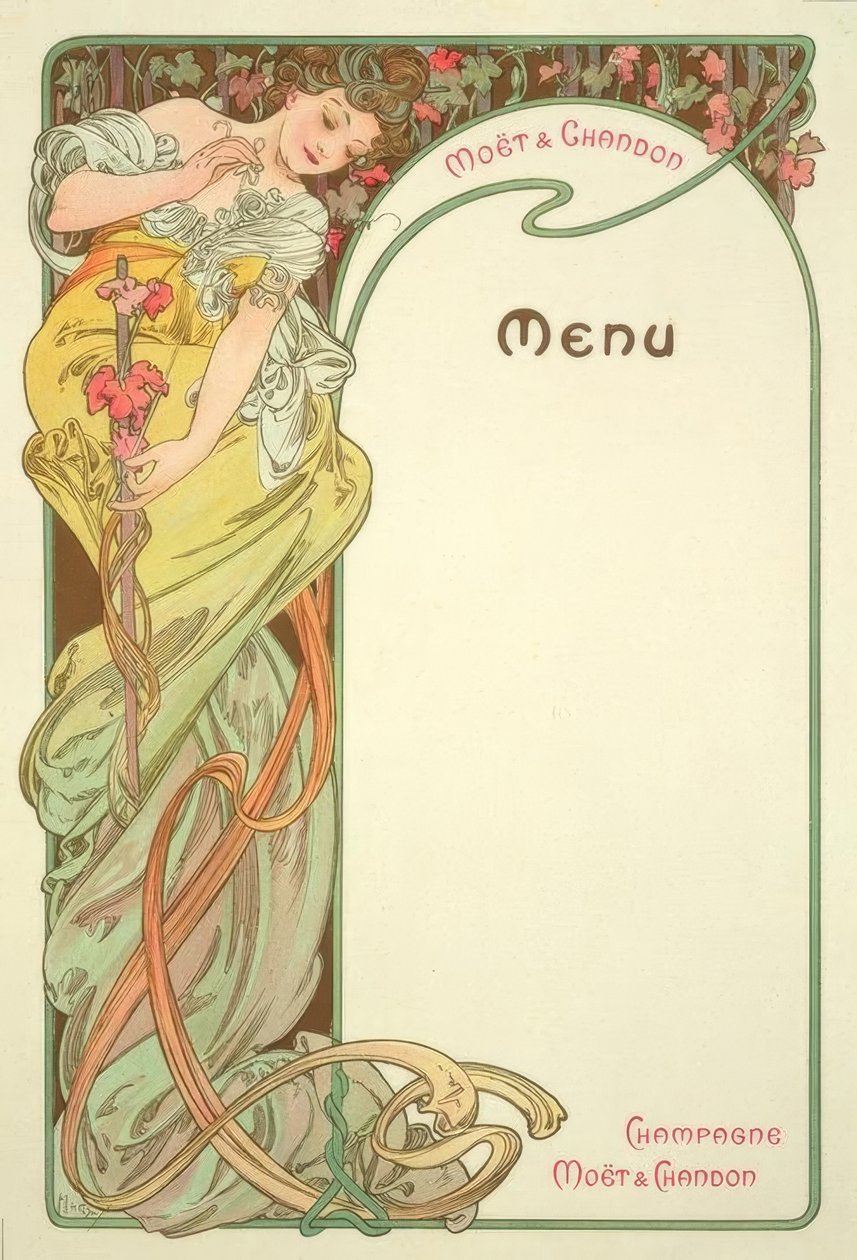 Moët & Chandon / Menü by Alphonse Mucha