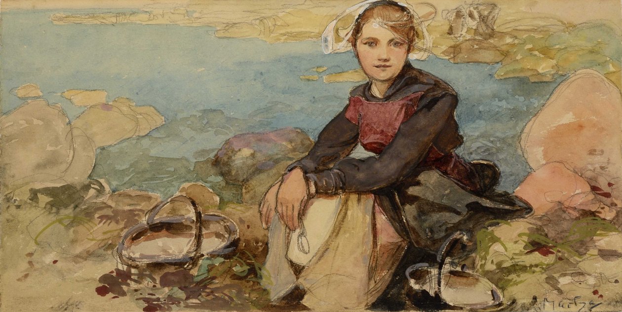 Kıyıda, c. 1900. by Alphonse Mucha
