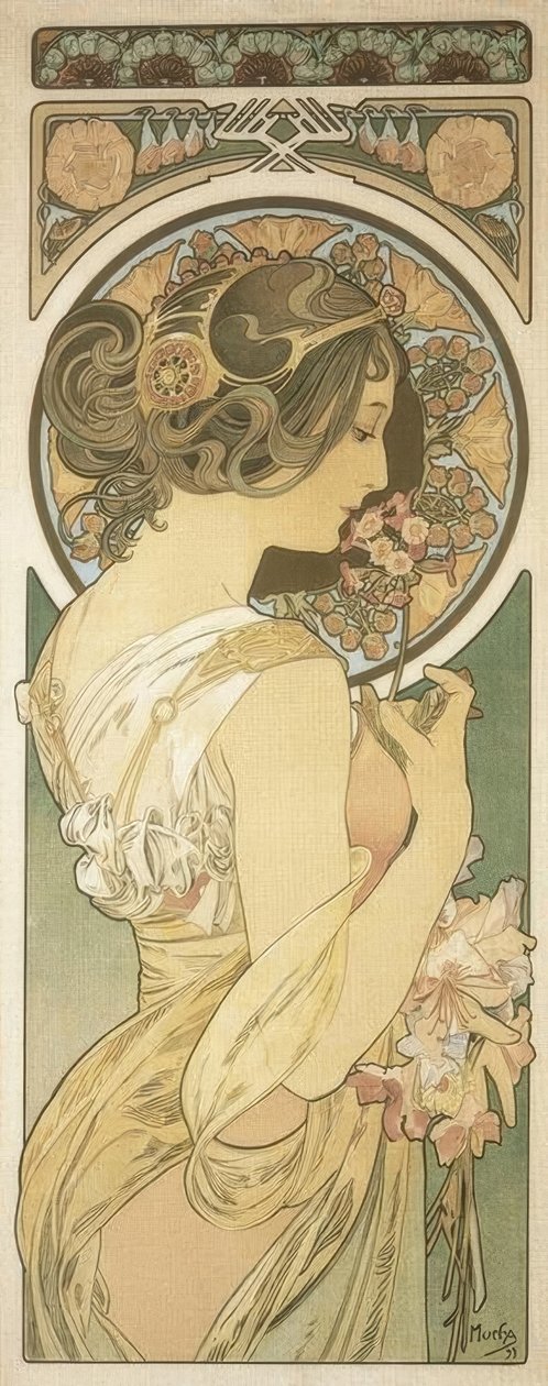 kovboy kayması by Alphonse Mucha