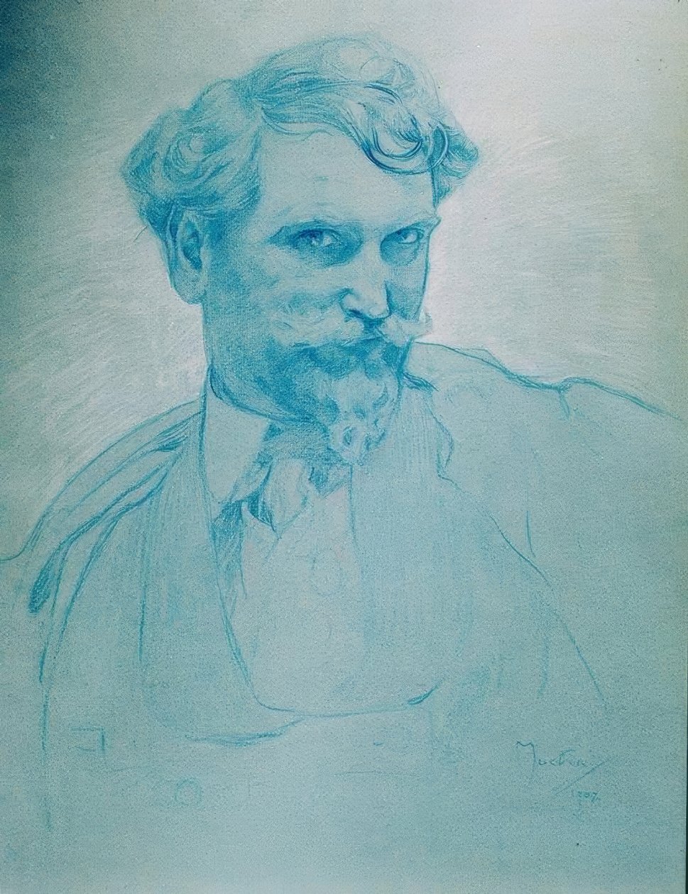 kendi portre by Alphonse Mucha