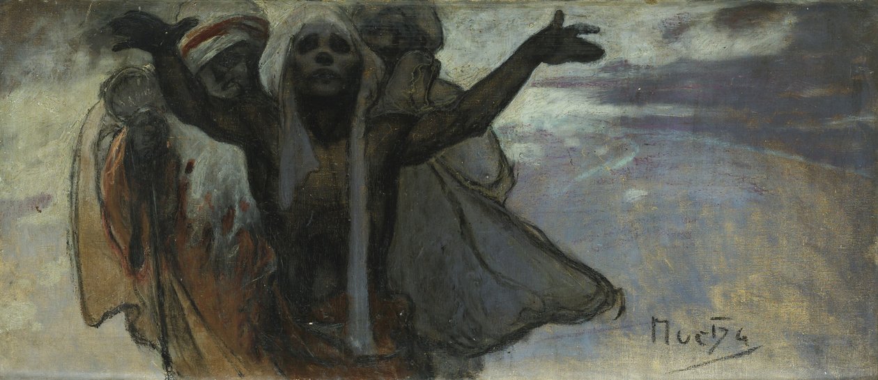 Slav Destanı için Çalışma by Alphonse Mucha