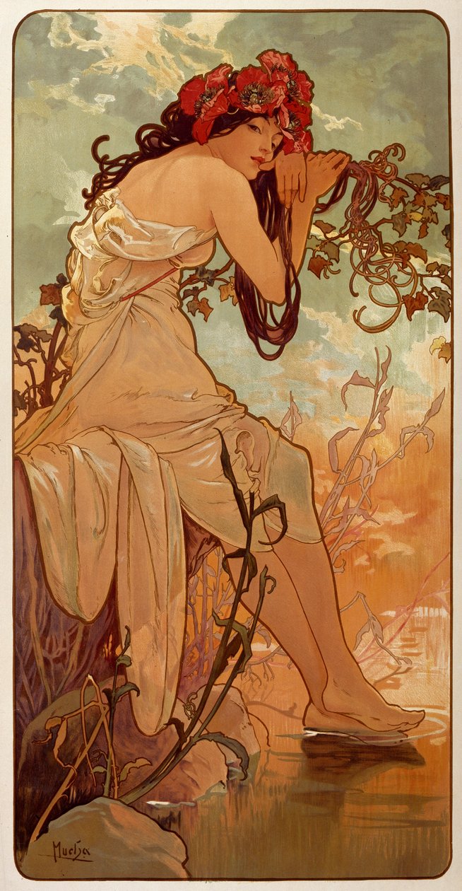 Yaz, 1896. by Alphonse Mucha
