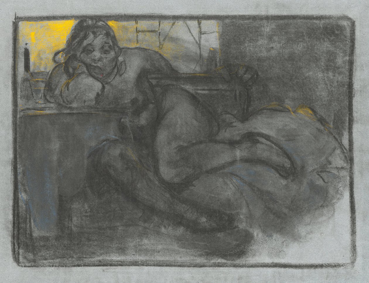 Absinthe İçicisi, 1900-1905 by Alphonse Mucha