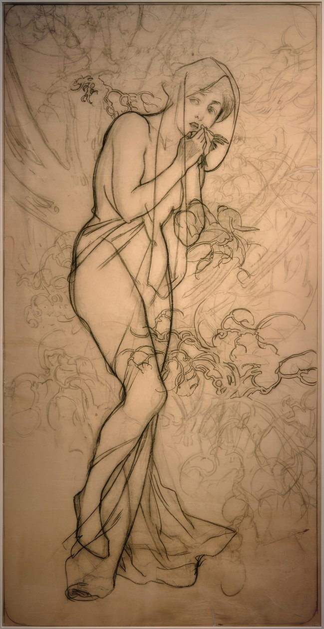 Kış by Alphonse Mucha