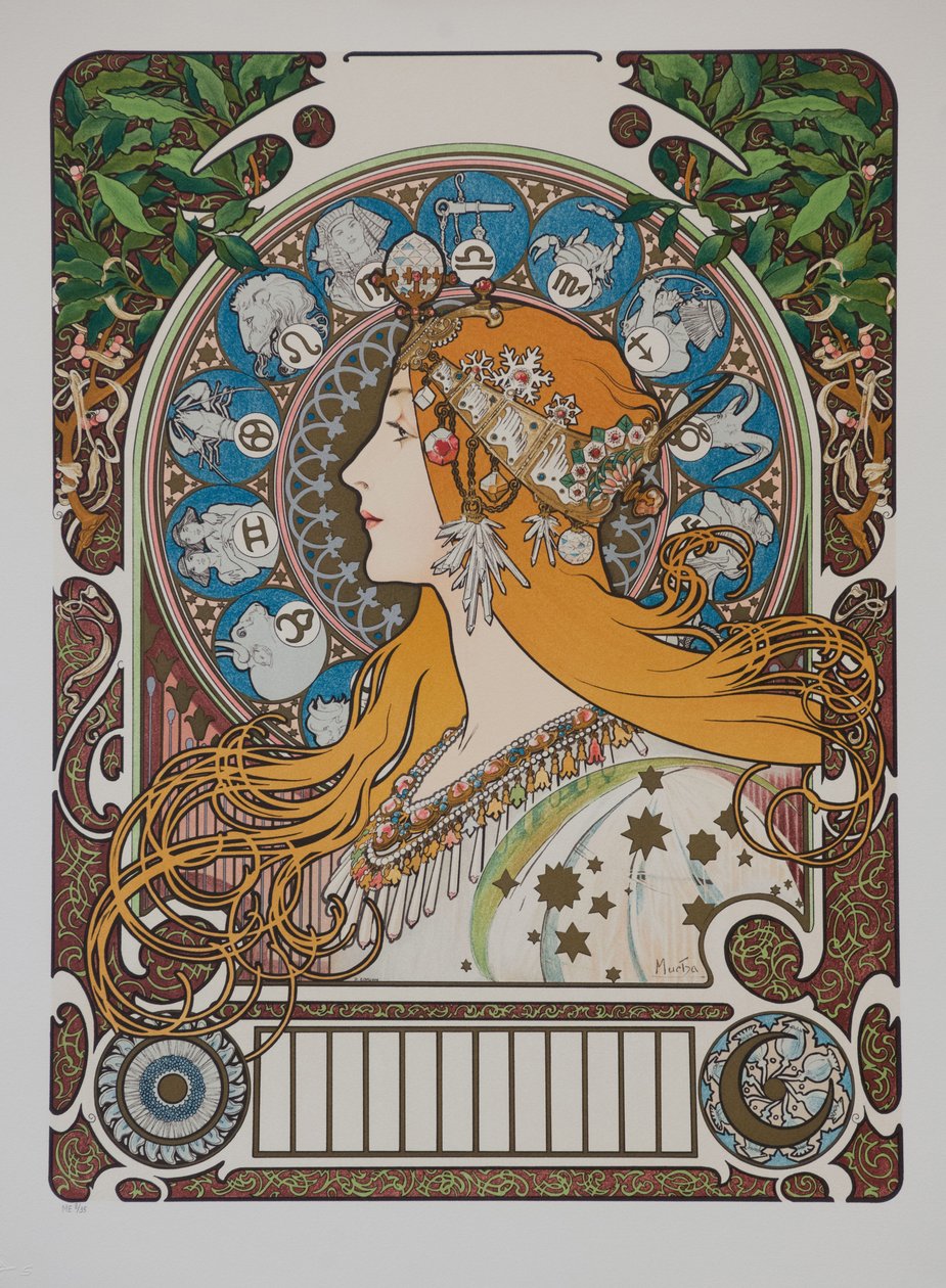 Zodyak Zodyak, 1896. by Alphonse Mucha