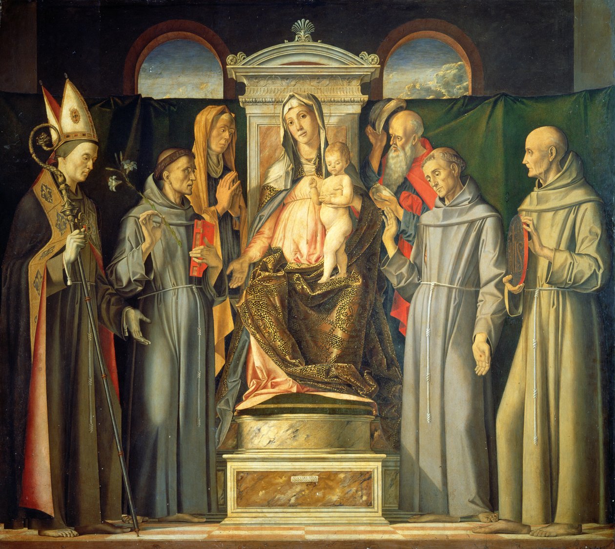 Madonna Tahta Geçti, 1480 by Alvise Vivarini