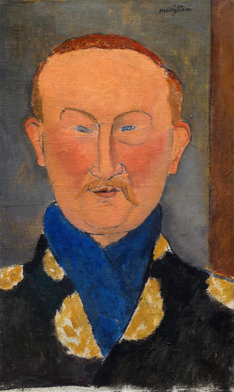 Leon Bakst, 1917. by Amedeo Modigliani