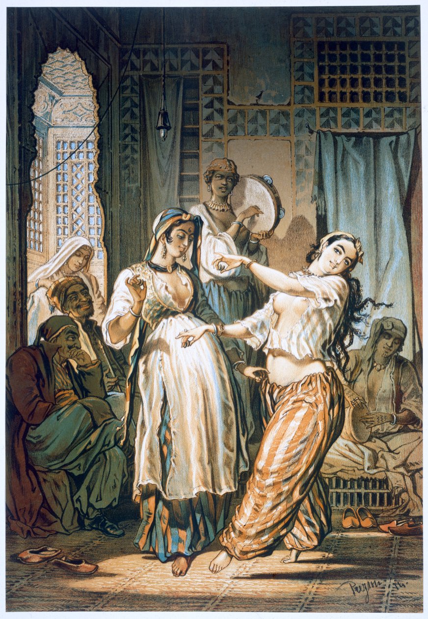 Mısırlı dansöz, Kahire, 1862 by Amadeo Preziosi