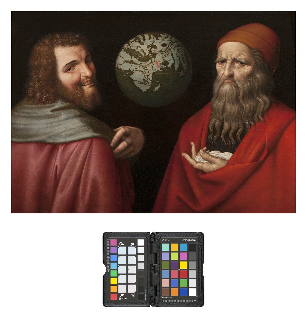 Herakleitos ve Demokritos by Ambrogio Giovanni Figino