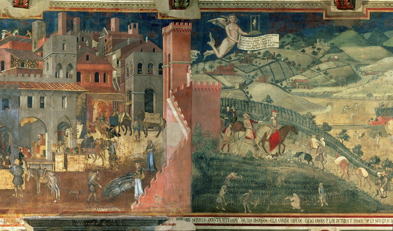 İyi Yönetimin Etkileri, c.1338 by Ambrogio Lorenzetti
