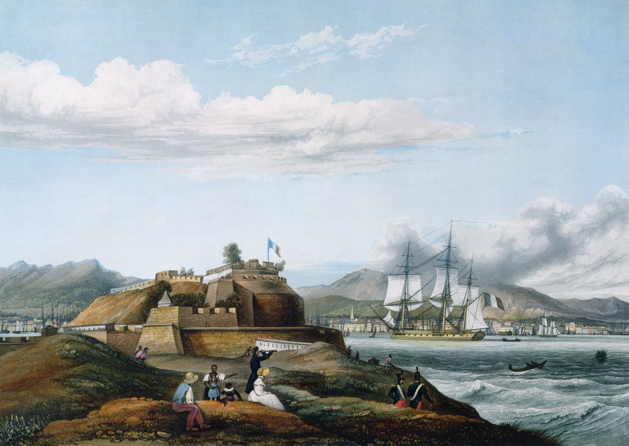 ಫೋರ್ಟ್ ರಾಯಲ್, ಮಾರ್ಟಿನಿಕ್ ಟರ್ಕಿಯ ನೋಟ by Ambroise Louis Garneray