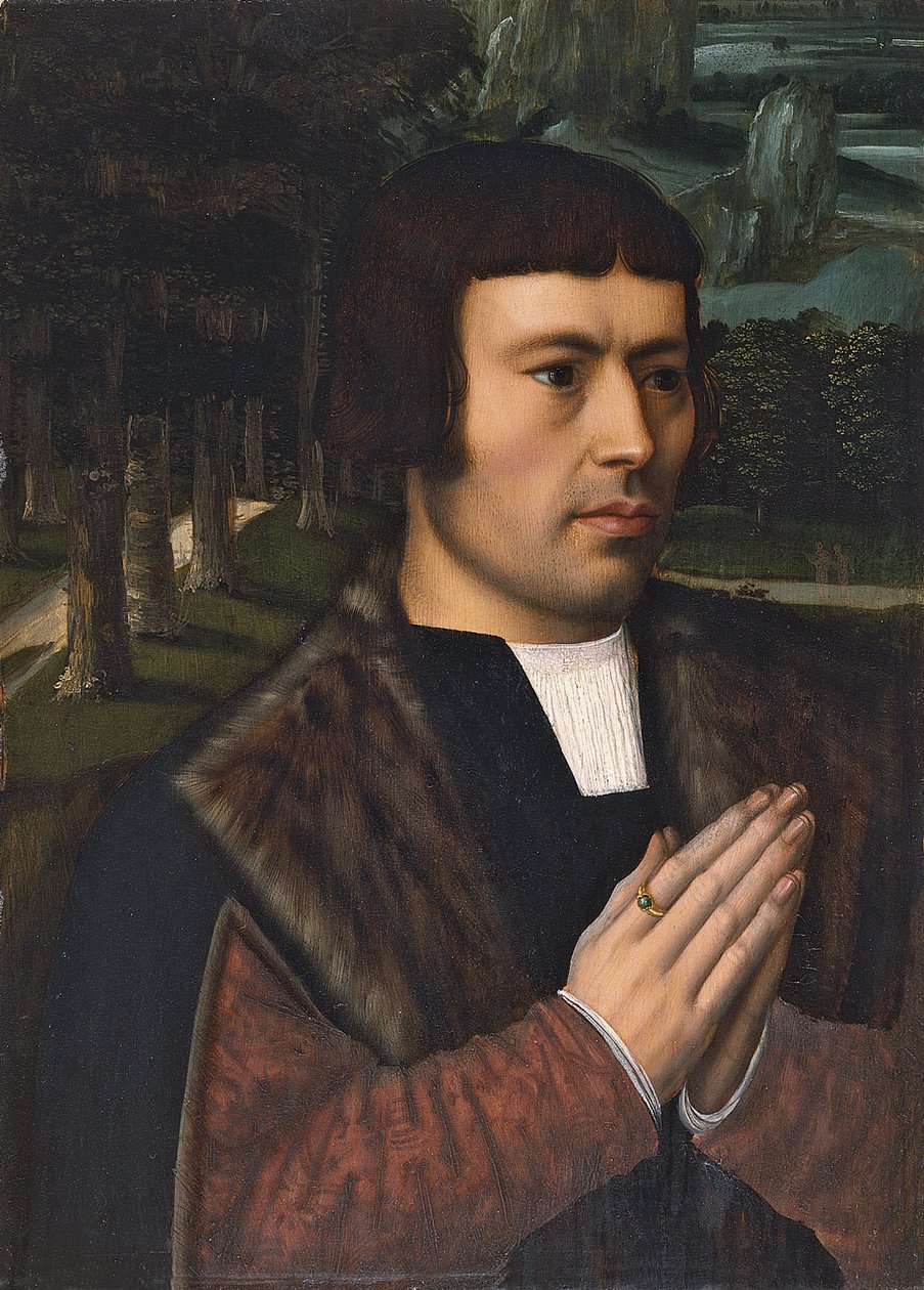 Dua eden bir adamın portresi by Ambrosius Benson