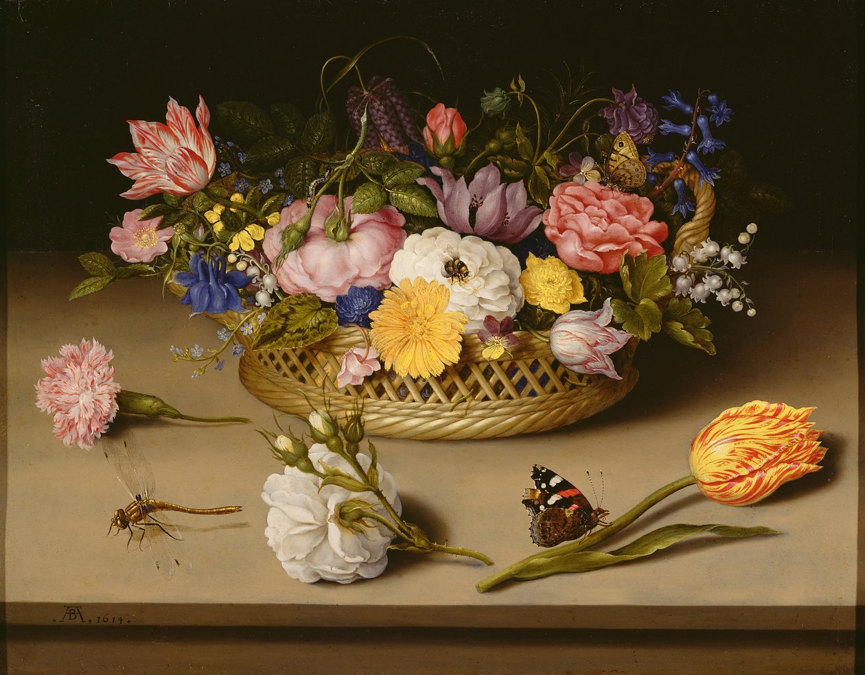 Çiçeklerle Natürmort, 1614 by Ambrosius Bosschaert the Elder