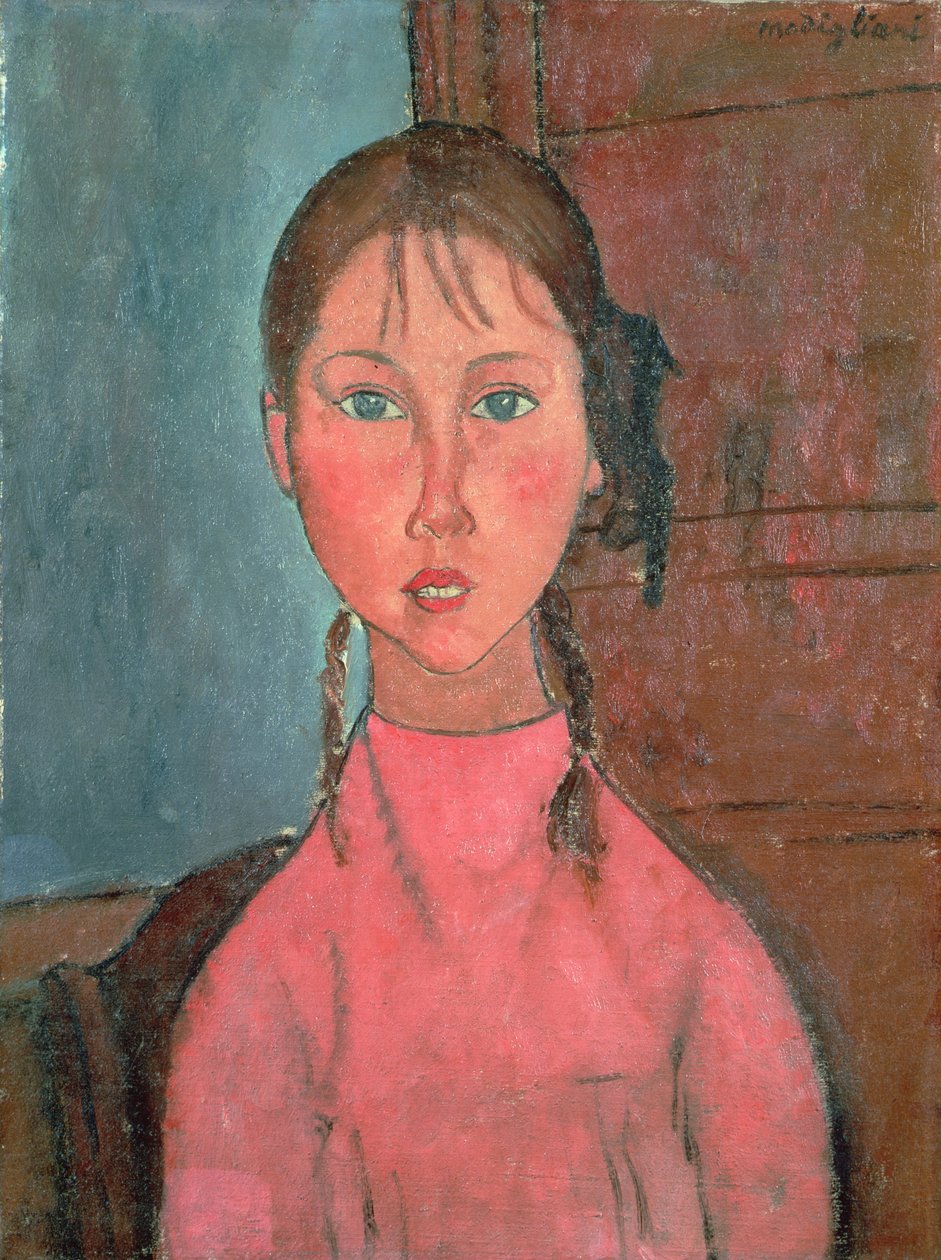 Domuz Kuyruklu Kız, c.1918 by Amedeo Modigliani