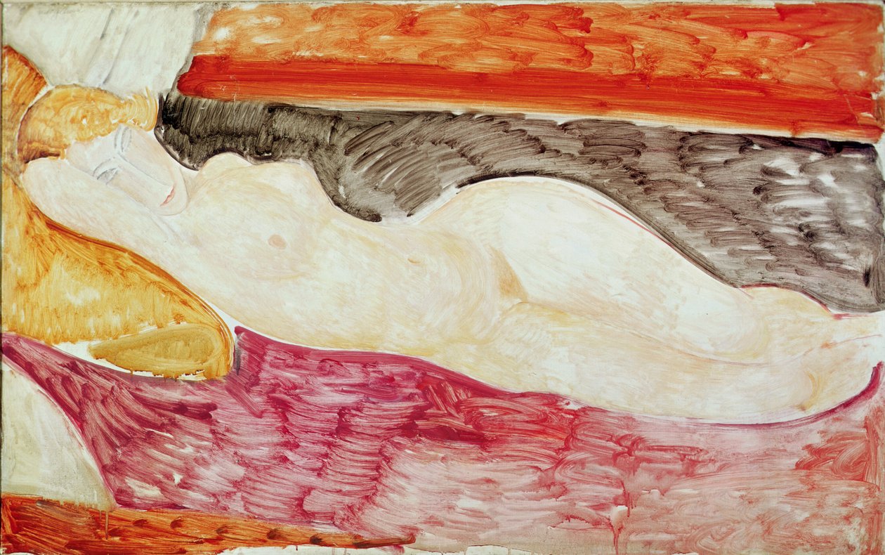 uzanmış çıplak by Amedeo Modigliani