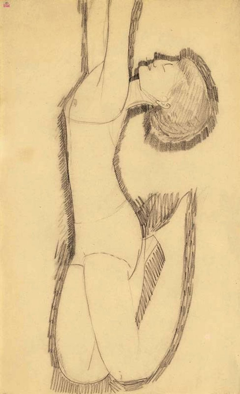 Anna Akhmatova Acrobat rolünde, 1911 by Amedeo Modigliani