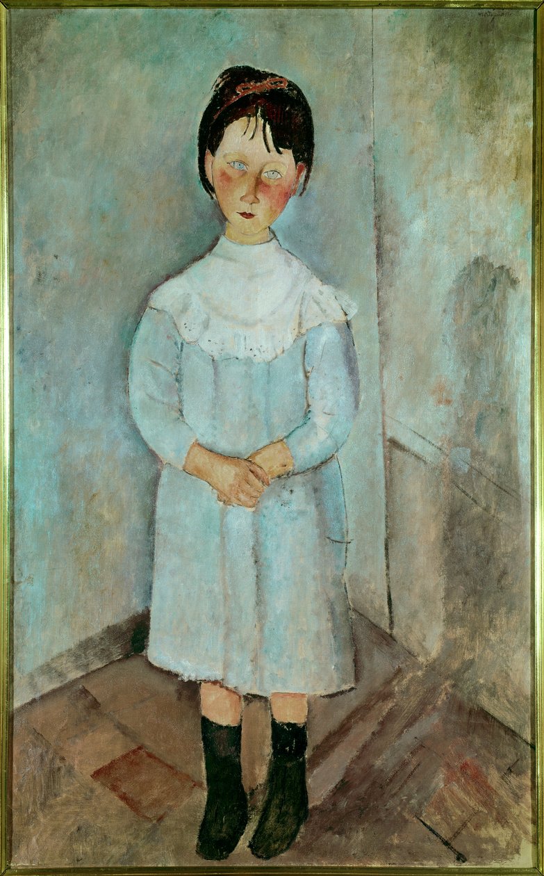 mavili küçük kız 1918 by Amedeo Modigliani