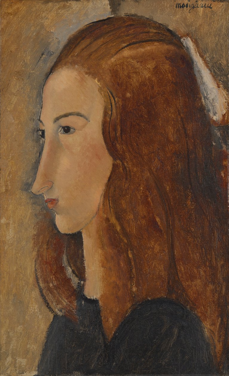 genç bir kadın portresi by Amedeo Modigliani