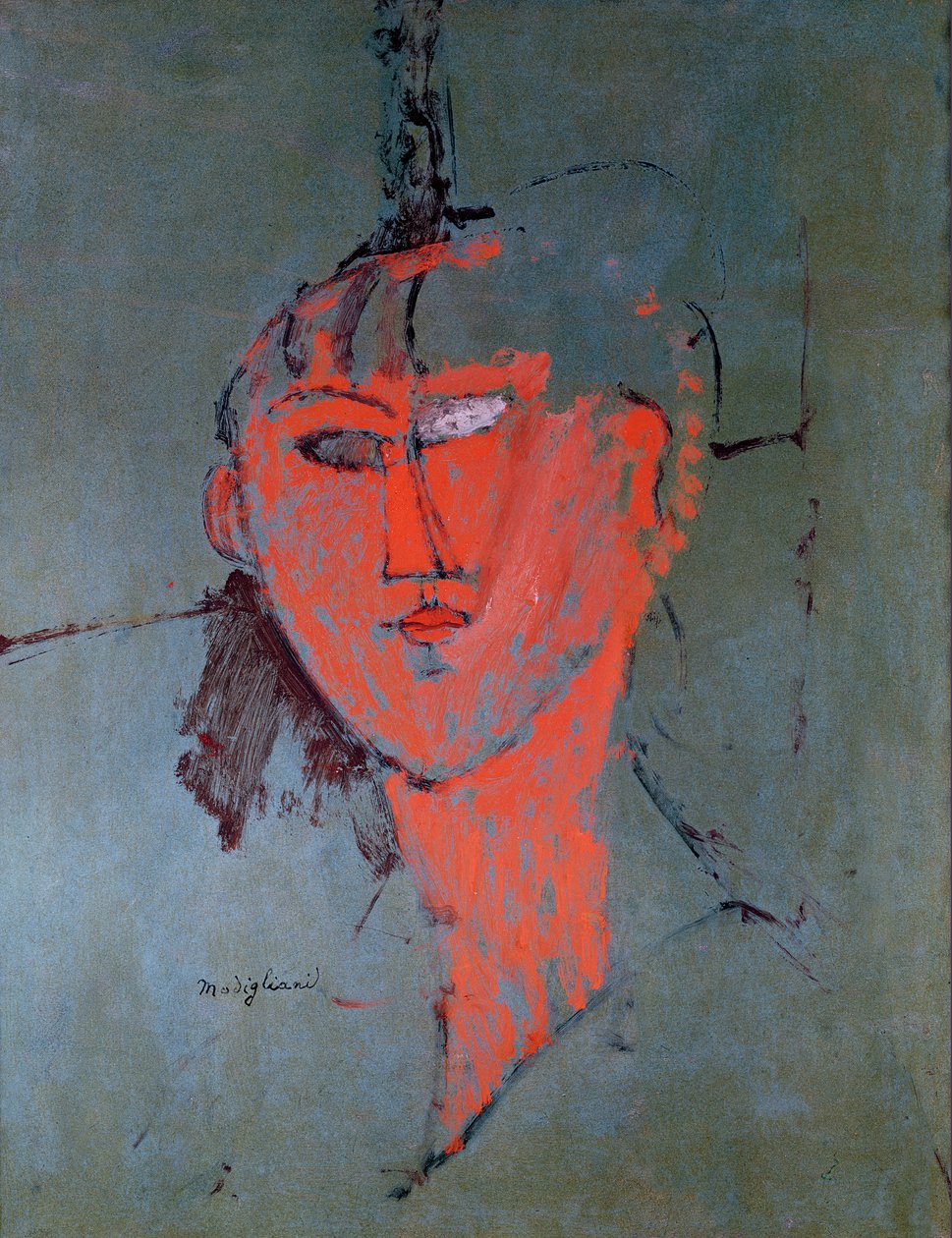kırmızı kafa by Amedeo Modigliani