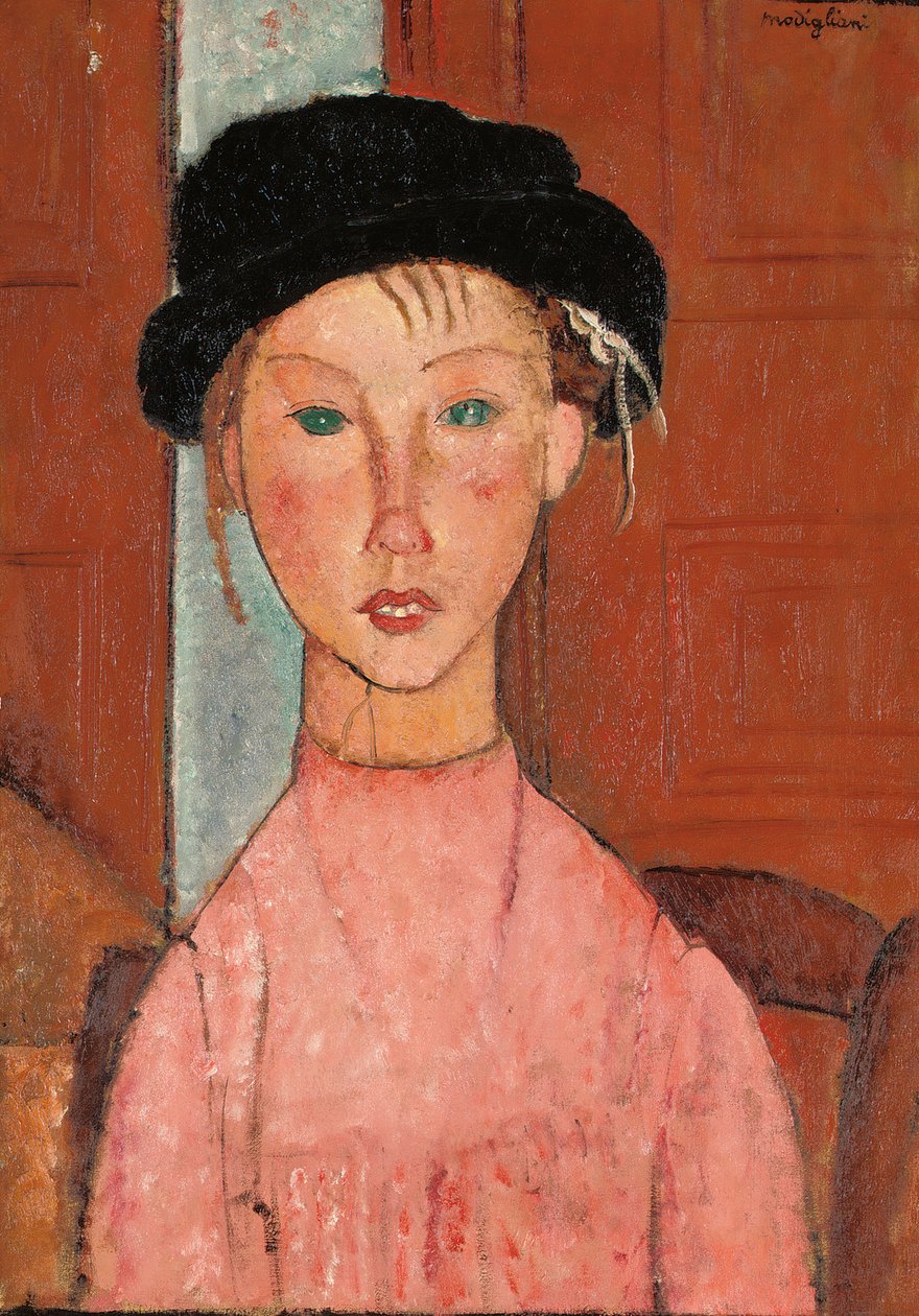 Bereli Genç Kız, 1918 by Amedeo Modigliani