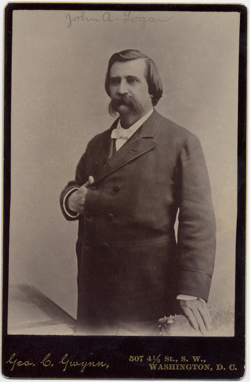 John Alexander Logan (1826-86), ABD Senatörü ve Birlik Ordusu Generali; fotoğraf George C Gwynn, Washington DC (albüm fotoğrafı) by American Photographer