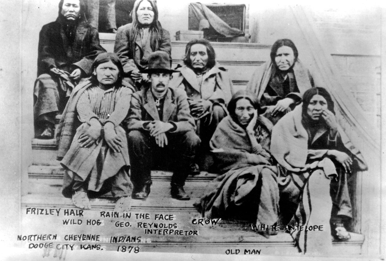 Kuzey Cheyenne Kızılderilileri, Dodge City, Kansas, 1878 by American Photographer