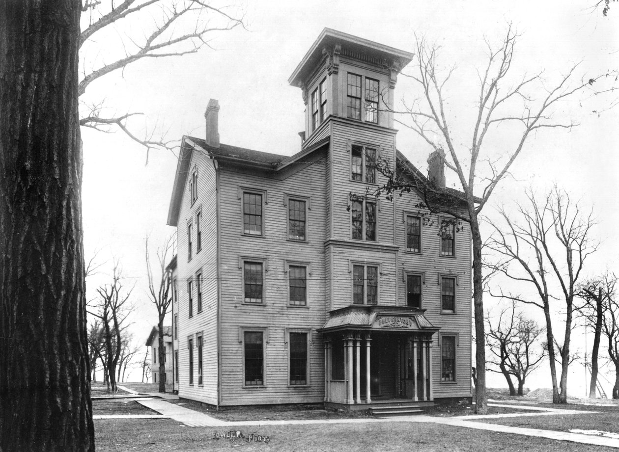 Old College, Evanston, 1855
