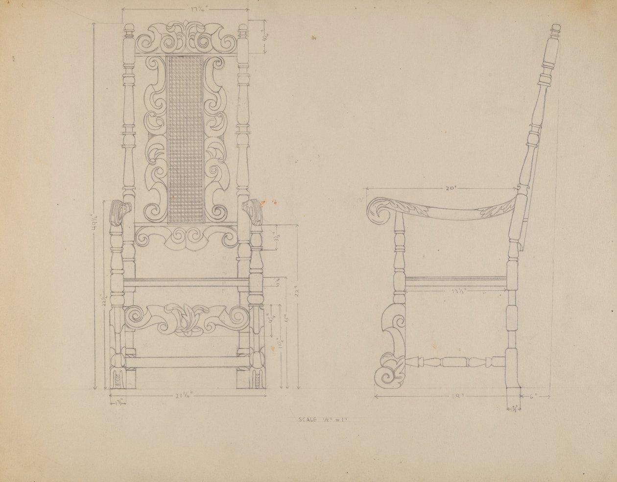 Sandalye Çizimi by American 20th Century