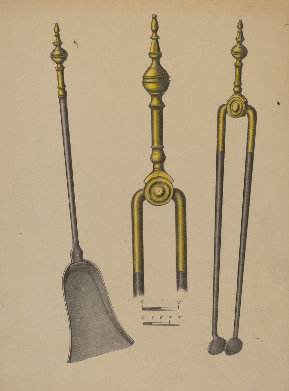 Ateş Maşası ve Kürek by American 20th Century