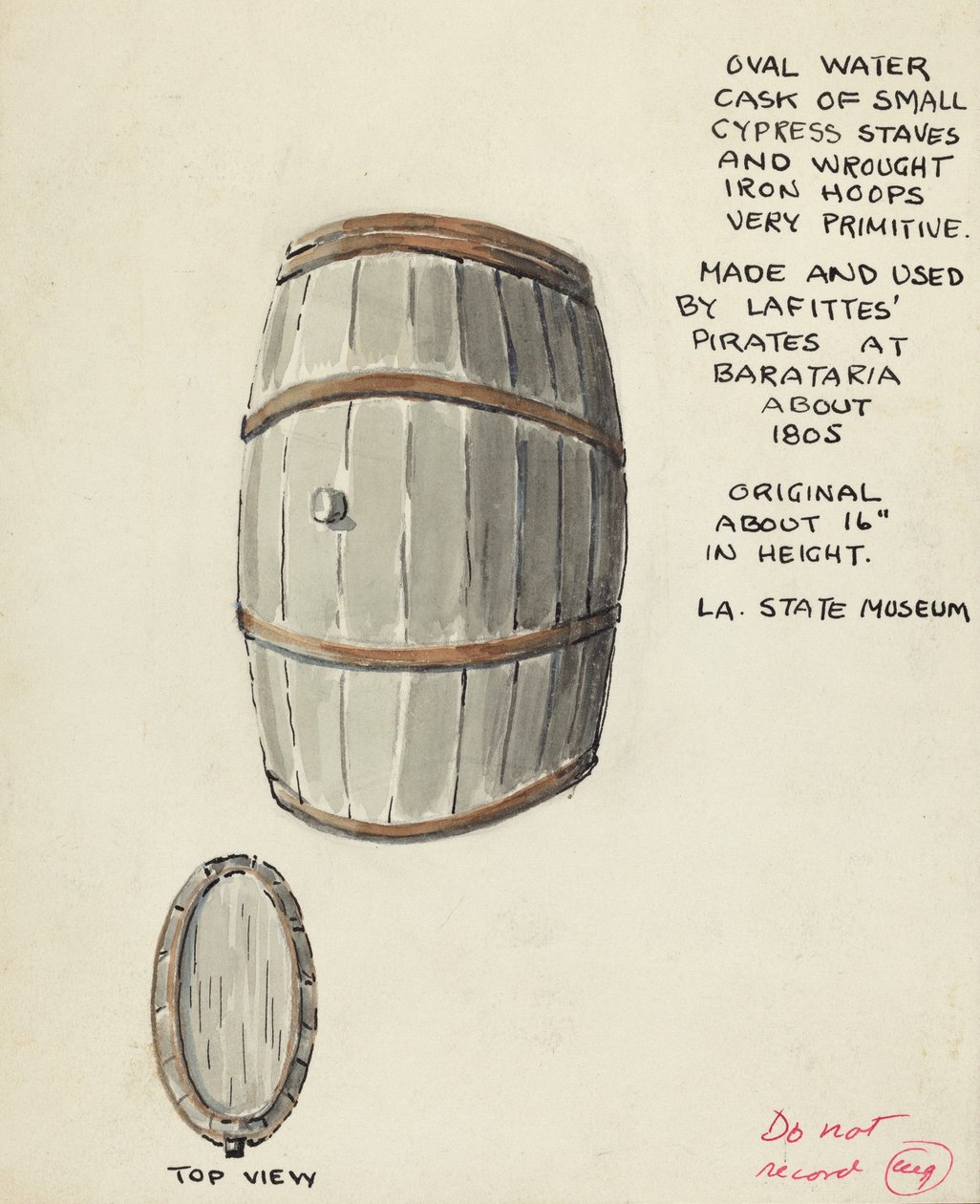 Oval Su Fıçısı by American 20th Century
