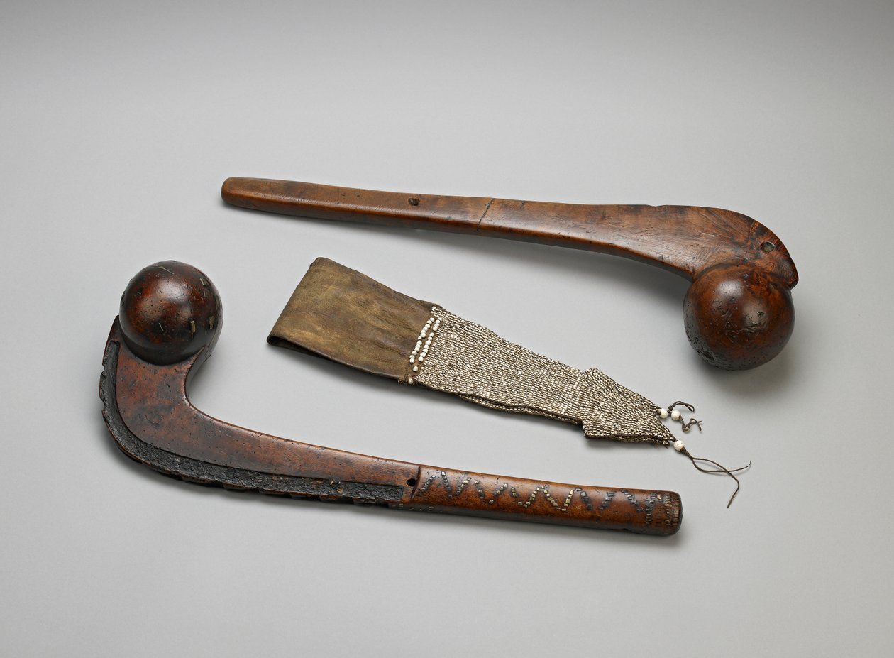 Top Başlı Tomahawk Sopaları (ahşap ve pirinç) by American School