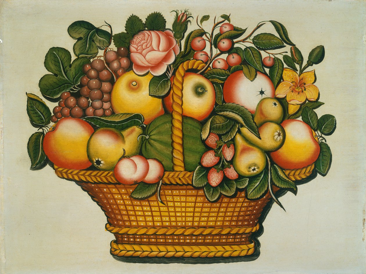 Çiçekli Meyve Sepeti, 1830 dolayları by American School