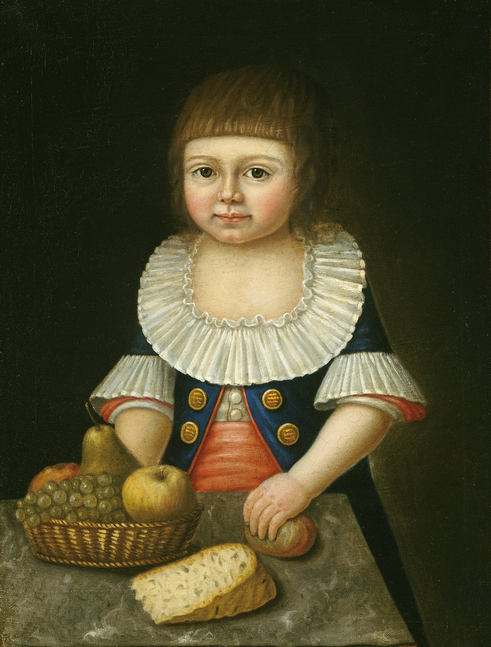 Meyve Sepetli Çocuk, c.1790 by American School