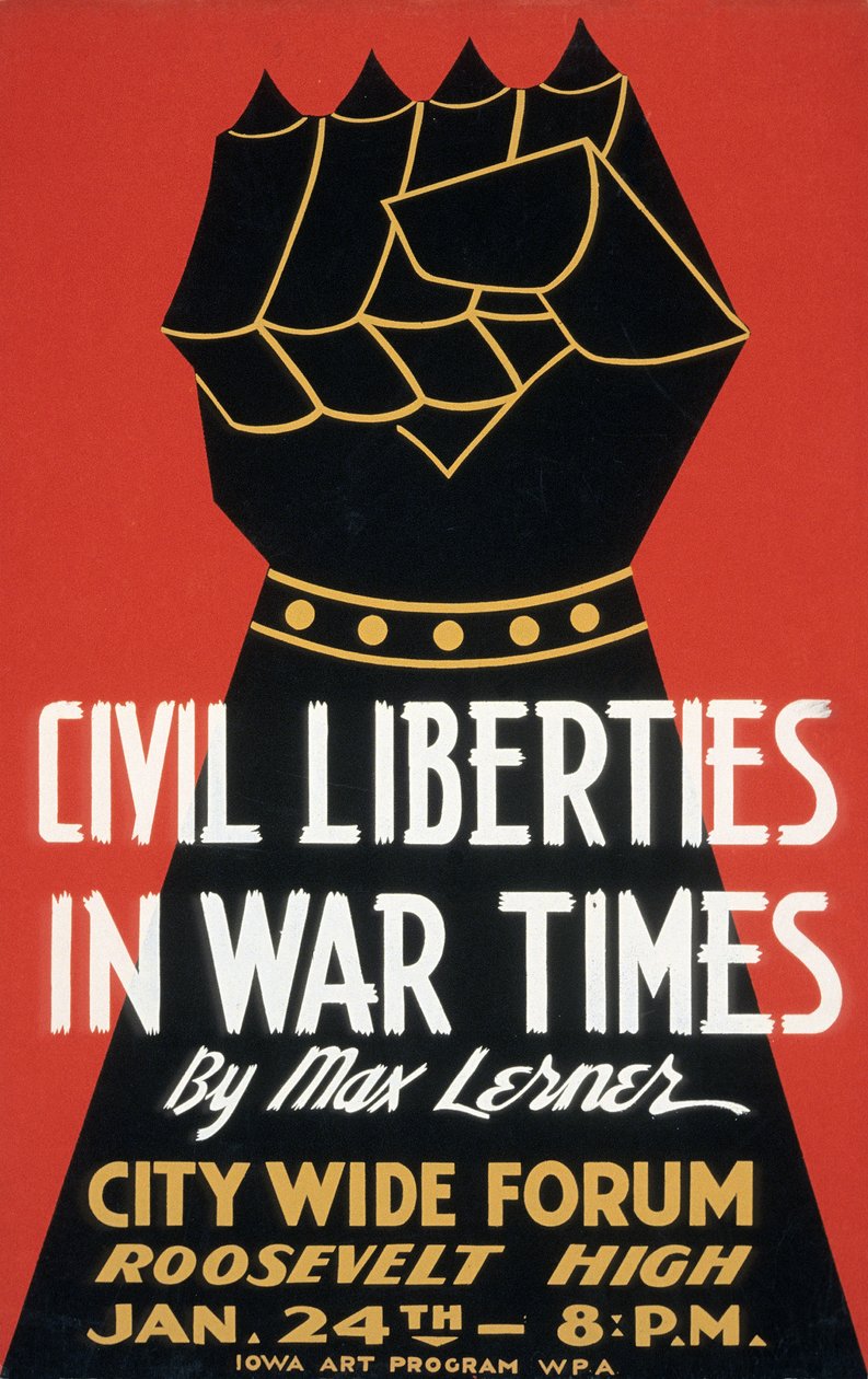 War Times Posterinde Sivil Özgürlükler by American School