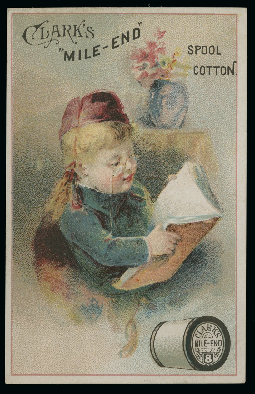 Clark'ın Mile-End Spool Pamuk Ticaret Kartı by American School