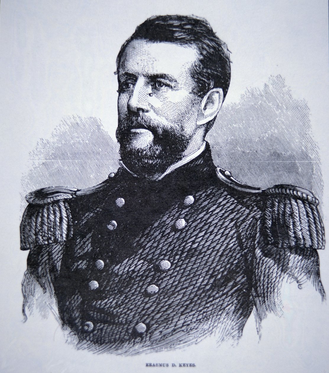 Genel Erasmus Keyes (1810-95) (gravür) by American School