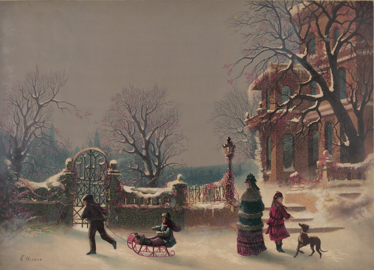 İlk Kar, 1877 (baskı) by American School