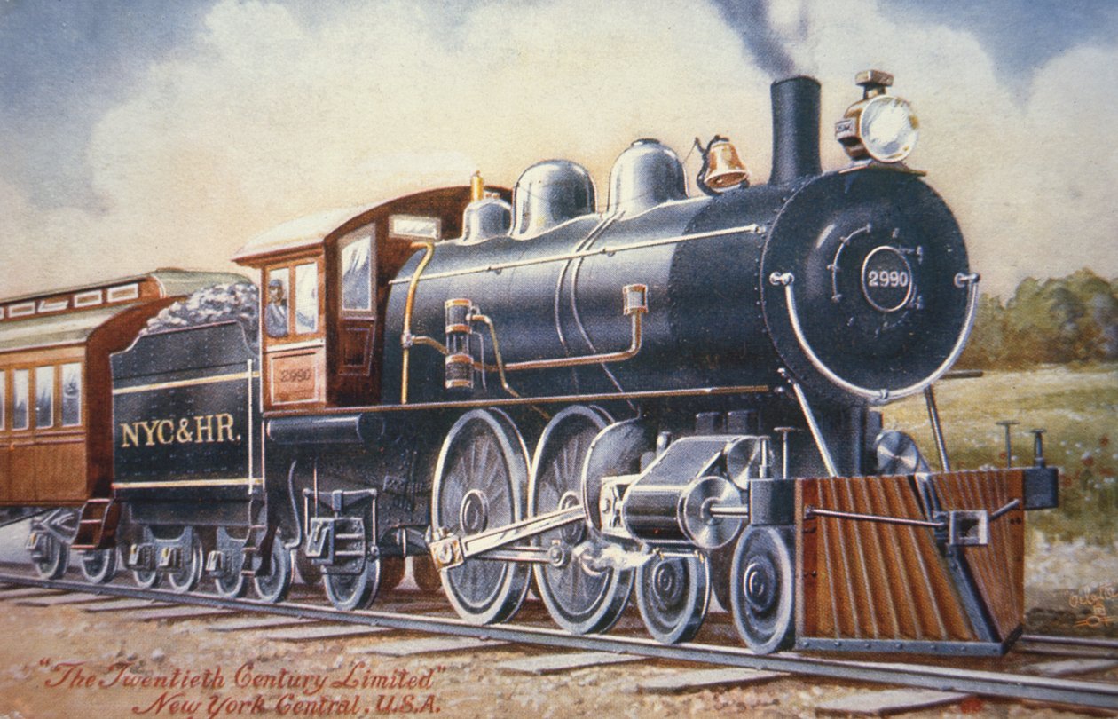 Twentieth Century Limited, c.1920 (renkli taş) by American School