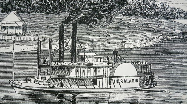 Mississippi Nehri üzerinde yan tekerlekli 