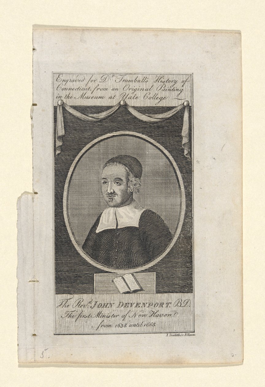 Rahip John Davenport by Amos Doolittle