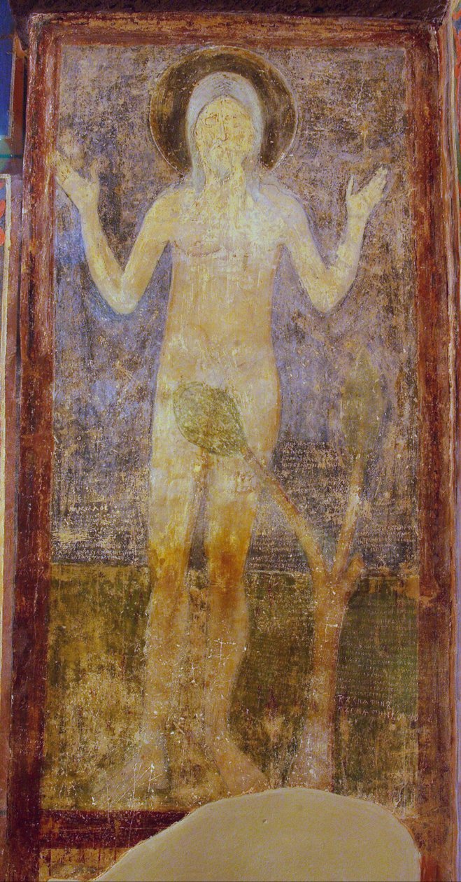Aziz Onuphrius by Ancient Russian frescos