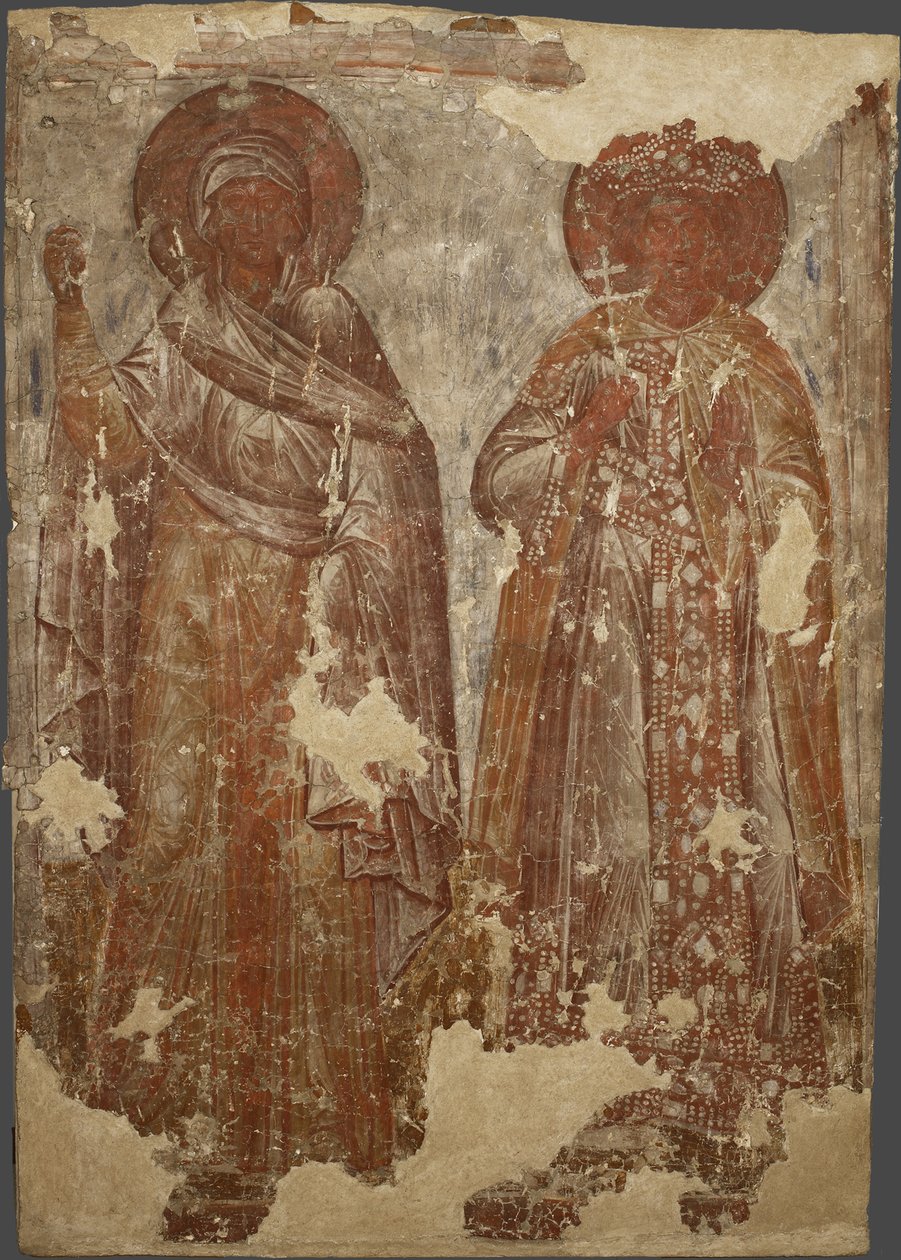 Kutsal Şehitler, 14. yüzyıl by Ancient Russian frescos