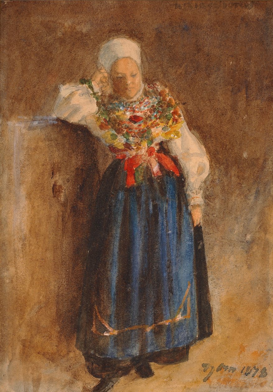 Halk kostümlü tepe by Anders Leonard Zorn