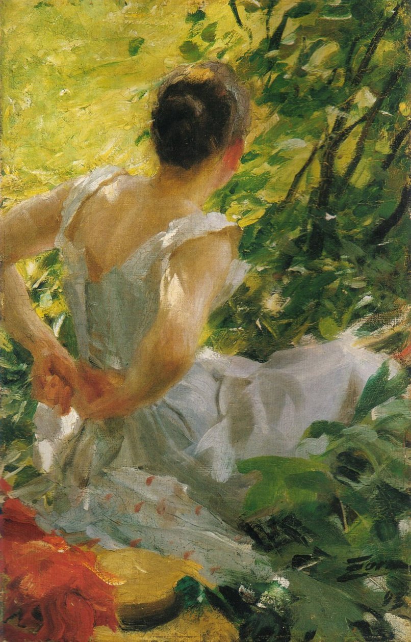 kadın soyunma by Anders Leonard Zorn