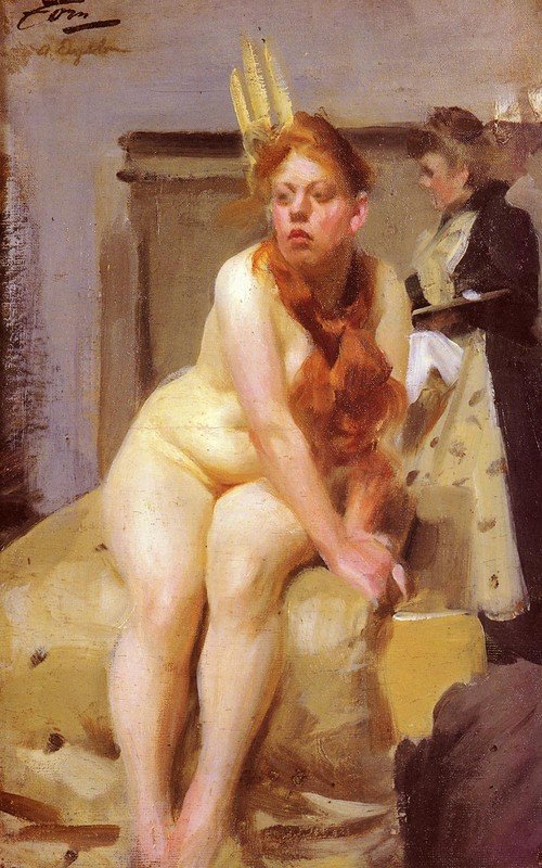  I AteljenIn the Studio  by Anders Leonard Zorn