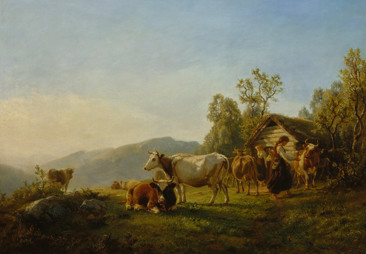 İnekler ile sütçü kızlar by Anders Askevold
