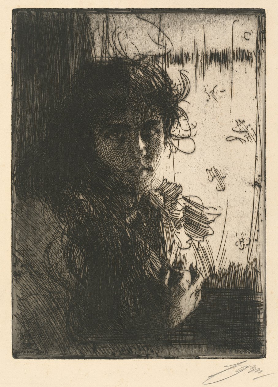İrlandalı Kız, 1894. by Anders Leonard Zorn